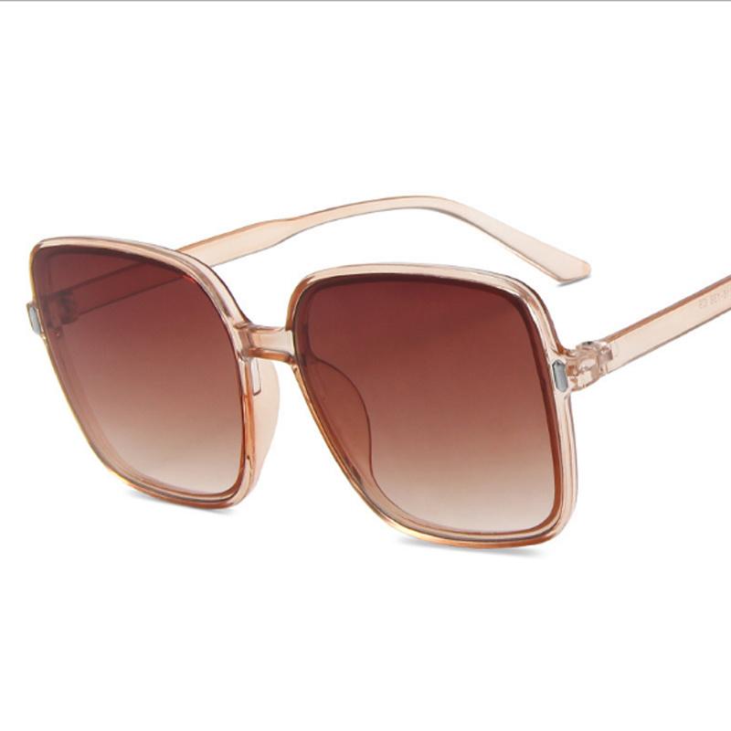 

New Square Sunglasses Women Vintage Blue Pink Clear Lens Sun Glasses Female Fashion Rivet Retro Mirror Eyewear Other