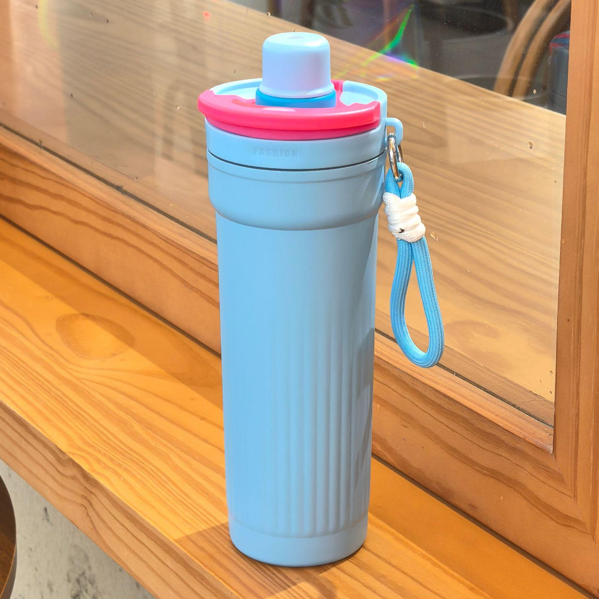 700ml Stainless Steel Thermos Bottle Coffee Tumbler Vacuum Insulated Thermos Straw Cup Portable Car Travel Mug Keep Cold and Hot 601-700ml