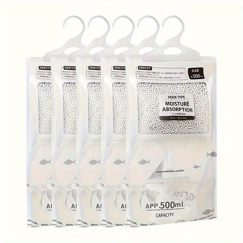 

5 больших мешков для осушения воздуха, впитывающих влагу, дышащих, устойчивых к плесени, используемых для осушения воздуха в шкафах и домах 5PCS слоновая кость