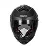 Qike Locomotive Helmet Men and Women Double Lenses Big Tail 3C Motorcycle Riding Winter Cool Personalized Safety Full Helmet
