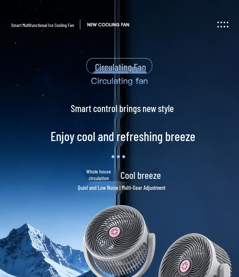 Smart Air Circulation Oscillating Fan: Retractable & Portable for Home and Outdoor Use