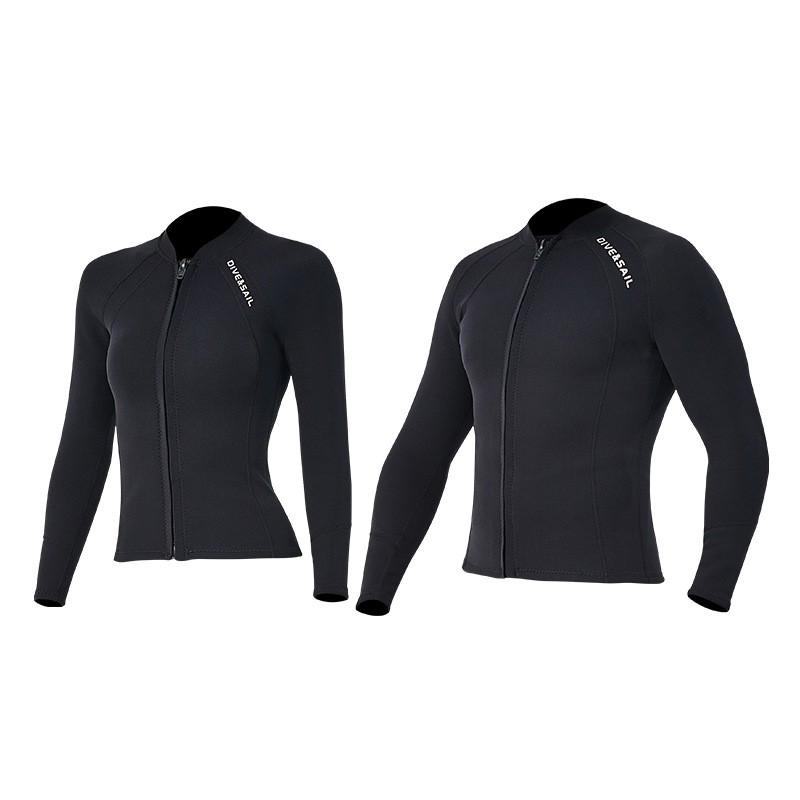 2mm Neopren Neoprenanzug Oberteil Langarm Schnorcheln Tauchen Surfen Thermoschutz Unisex Erwachsenengröße S-XXXL