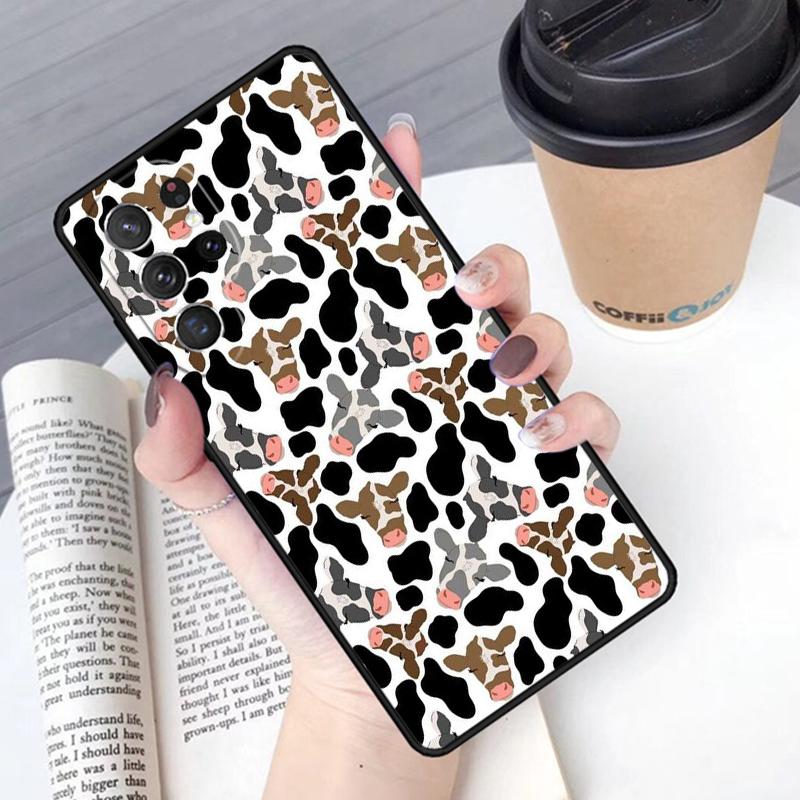 Funny Cow Face phone case Cover For Samsung Galaxy S24 S25 Ultra S21 S22 Ultra S10E Note 10 Plus Note 20 FE S23