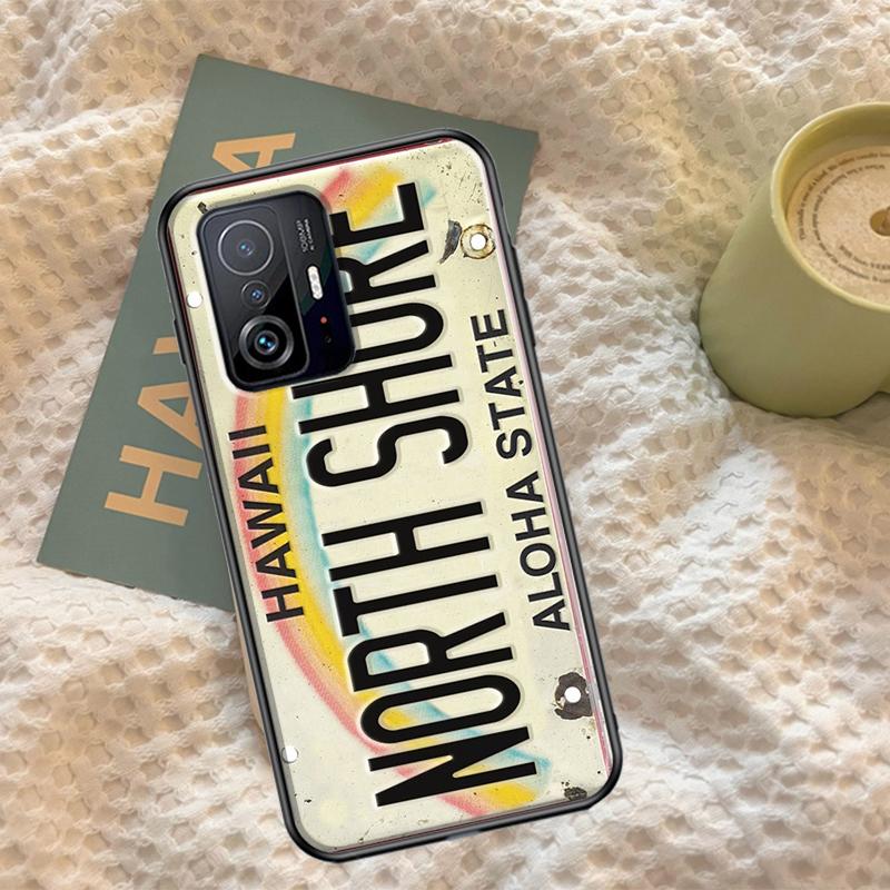 

Vintage Hawaii License Plate Aloha Phone Case For POCO X3 X5 F5 Pro F3 M5s C40 X4 F4 GT Cover For Xiaomi 11T 12T 13 Pro 12 Lite POCO X3 GT