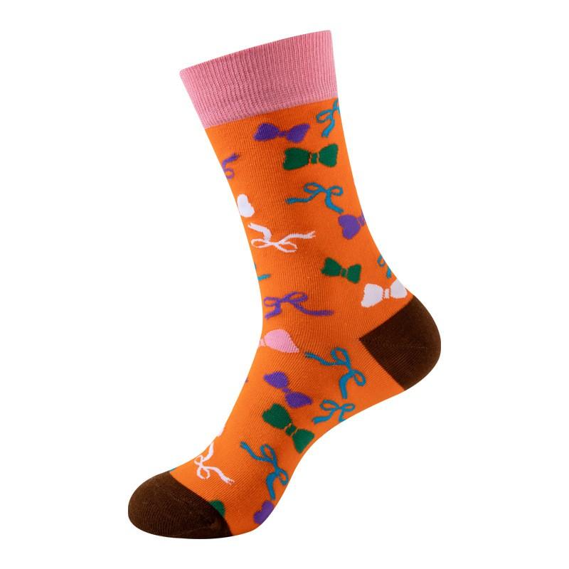 Stylish Four-Leaf Clover Socks Women Men Mid-Calf Crew Cotton Blend Trendy Casual Fashion