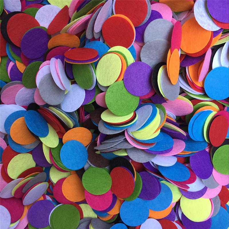 

100pcs 30mm Mix Цвет Padded Войлок Круглая форма Ремесло / DIY Appliques Одежда Украшения Scrapbook DIY