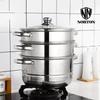 NORTON Ouks 3-Layer Stainless Steel Steamer