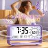 Kids Alarm Clock with Button High Volumes Visual Timers Indicators Rechargeable LCD Display Digital Clock Night Light