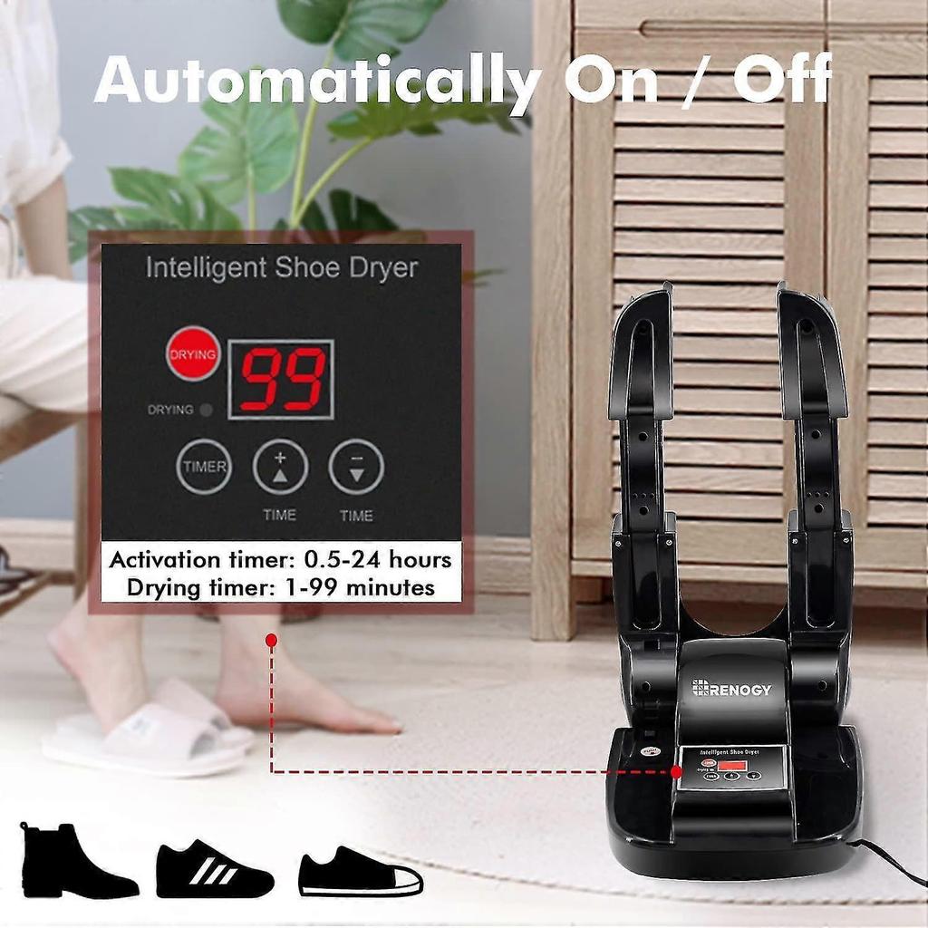 Boot Dryer Shoe Dryer, Glove Dryer & Boot Warmer With Heat Blower, Portable Adjustable Rack And Timer, Folding Design & Quick Drying For Shoes