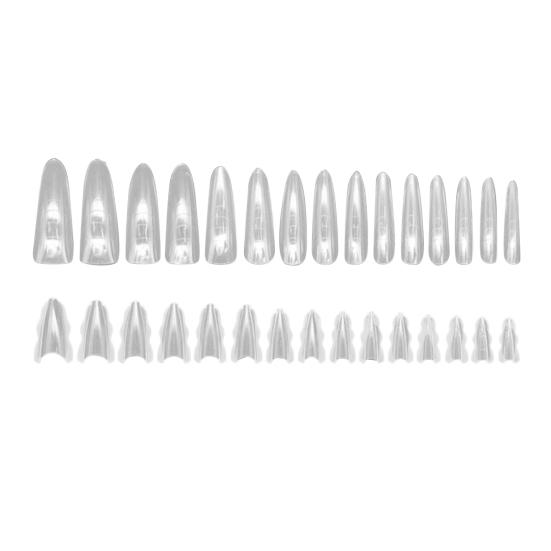 180 Stück Sandwich-Nagelformen Wiederverwendbar Schnelle Nagelverlängerung Klare Lange Nagelform für Damen Heim-Salon Maniküre Kunstwerkzeuge