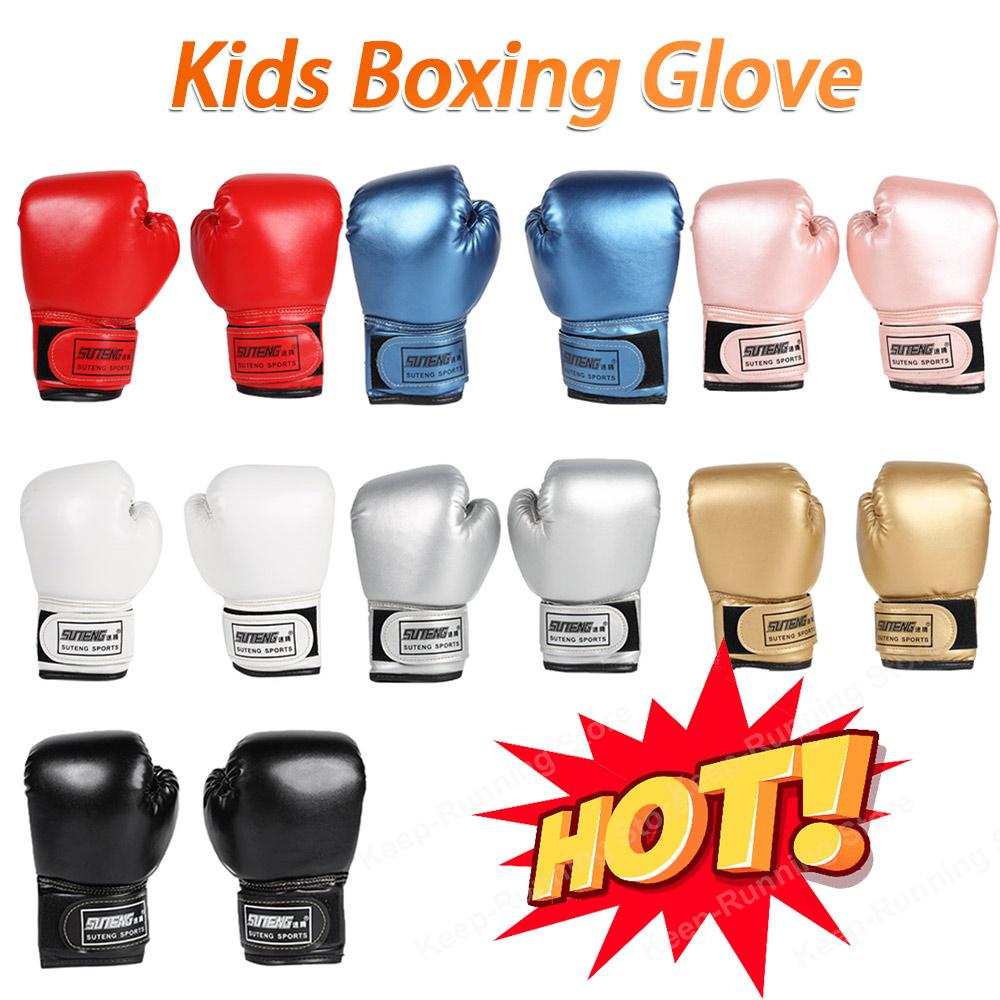 Kids Boxing Gloves Junior Mitts Bag Children Gel Pad Glove PU Boxing Gloves Boxing Training Gloves Kids Sparring Punching Gloves 7