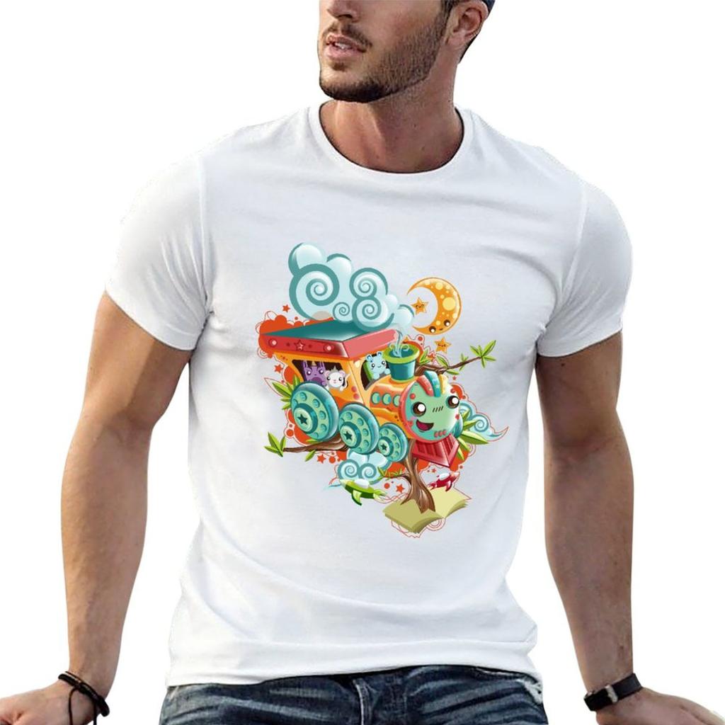 Little Train TShirt Anime Figures Boys Whites Unisexs Designer Clothes