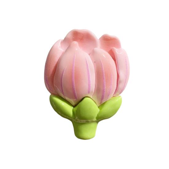 3D Cherry Blossom Refrigerator Magnet Resin Pink Flower Decorative Fridge Magnet Memo Notes Photo Holder for Home Kitchen Office