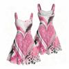 Women Plus Size Spaghetti Strap Off Shoulder Dress Swirl Tie Dye Star Patriotic Print Swing Dress
