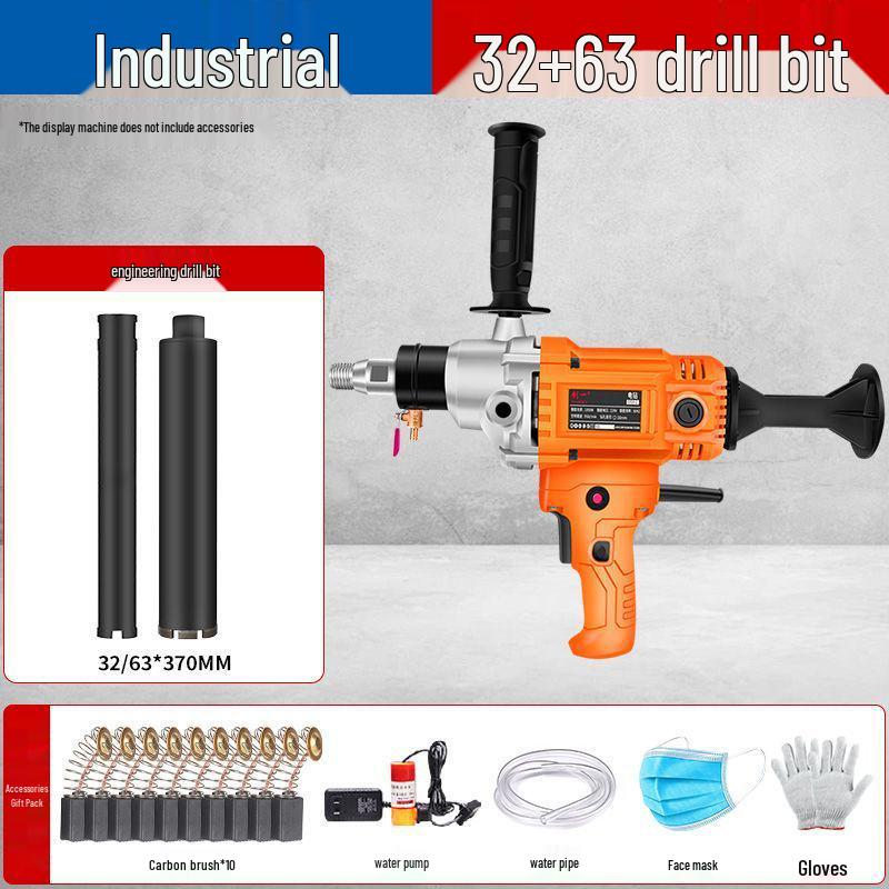 High-Power Handheld Wet/Dry Core Drill for Concrete and Water Drilling