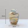 Colorful Rock Texture Glass Vase Hydroponics Plant Pots Table Decoration Flowers Arrangement Floral Vases Room Aesthetic Decor