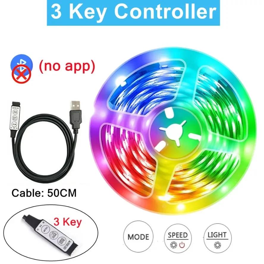 3535 5V USB LED Strip Lights APP Control Color Changing RGB Led Light Flexible Lamp Tape for Room Decoration TV Backlight Diode