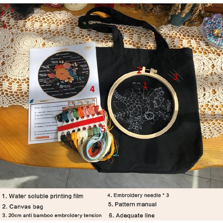 Canvas Bag Embroidery Kits Bag Crosses Stitching Kits Embroidery Starter Kits Embroidery Making Kits