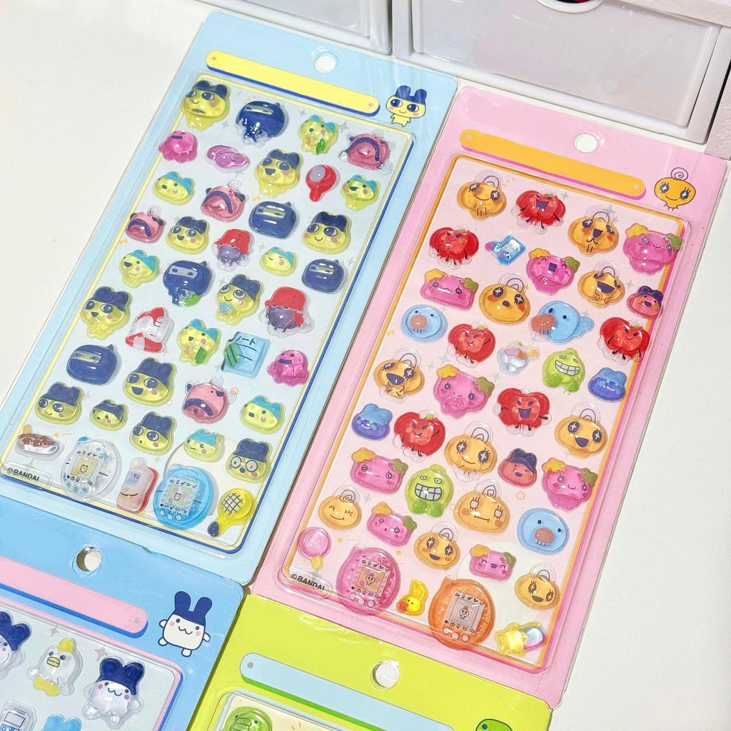 Japanese Vintage Tama Koko Stickers Cute Crystal Solid Embossed Three-dimensional Stickers Epoxy Cartoon Kawaii 3D Puffy Sticker