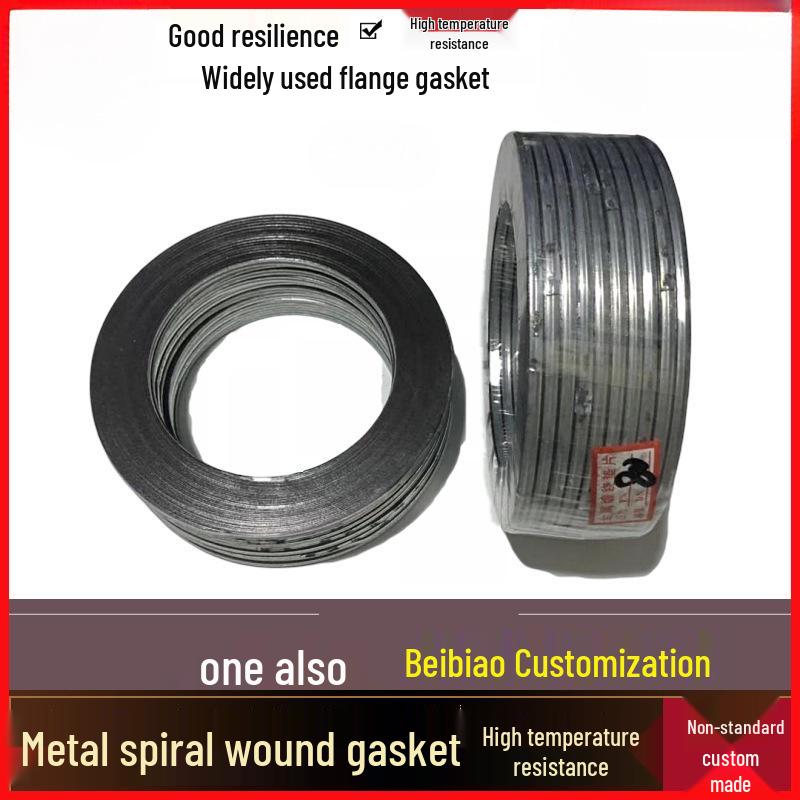 Metal Jacketed High-Temp Flange Gasket, Graphite, DN20/25/40/50/65/100