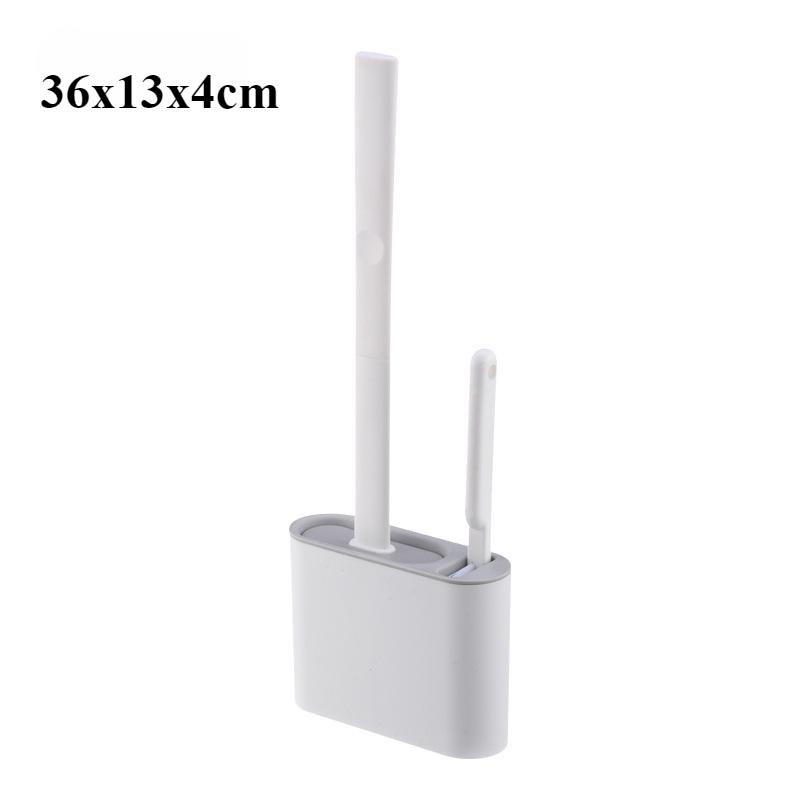 Soluție de curățare pentru perie de toaletă din silicon suspendată cu mâner lung Soluție de curățare flexibilă Perie de baie Suport cu uscare rapidă Accesorii pentru baie