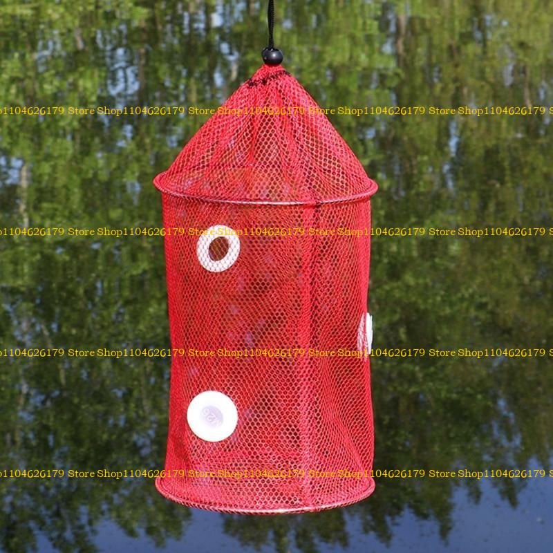 A1A2 Fishing Baits Trap Foldable Fish Basket for Shrimp Heavy Duty Braided Fishing Net with Storage Bag Basket Baits Cage