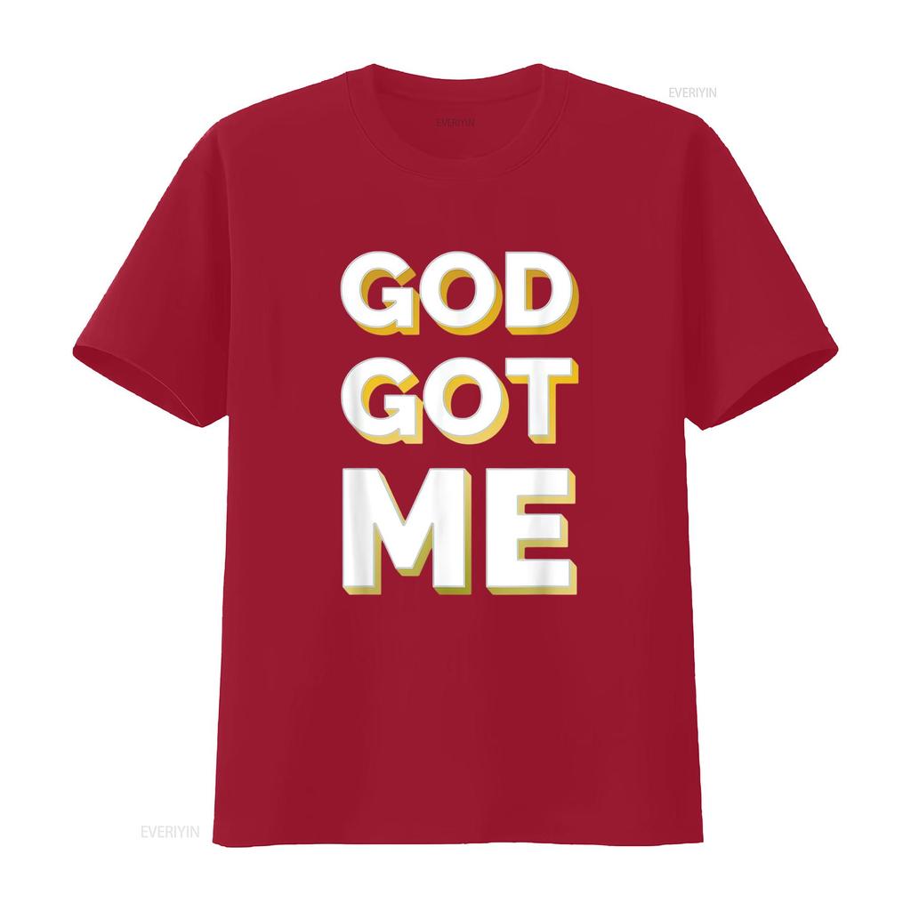Womens Christian T Shirt Faith God Got Me Gold vintage Washed streetwear Unisex graphic Comfortable homme Stylish Stretched