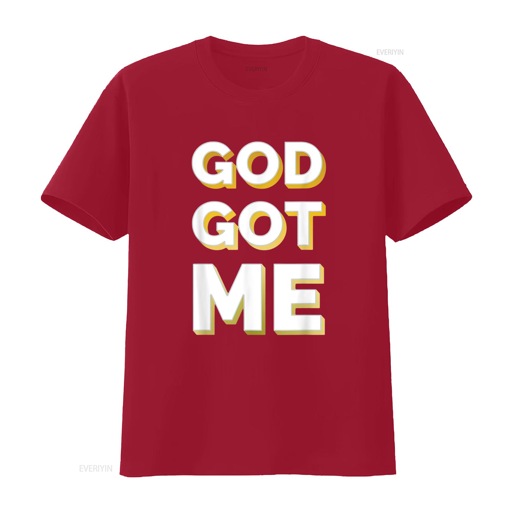 Womens Christian T Shirt Faith God Got Me Gold vintage Washed streetwear Unisex graphic Comfortable homme Stylish Stretched S