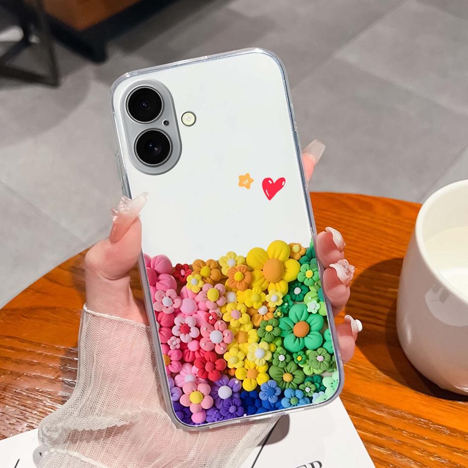 

Модный симпатичный чехол-бабочка для телефона Apple iPhone 16 15 Pro Max Plus, чехол-бампер, мягкий силиконовый чехол из ТПУ, супер ударопрочный прозрачный корпус для iPhone iPhone 15 Pro Max