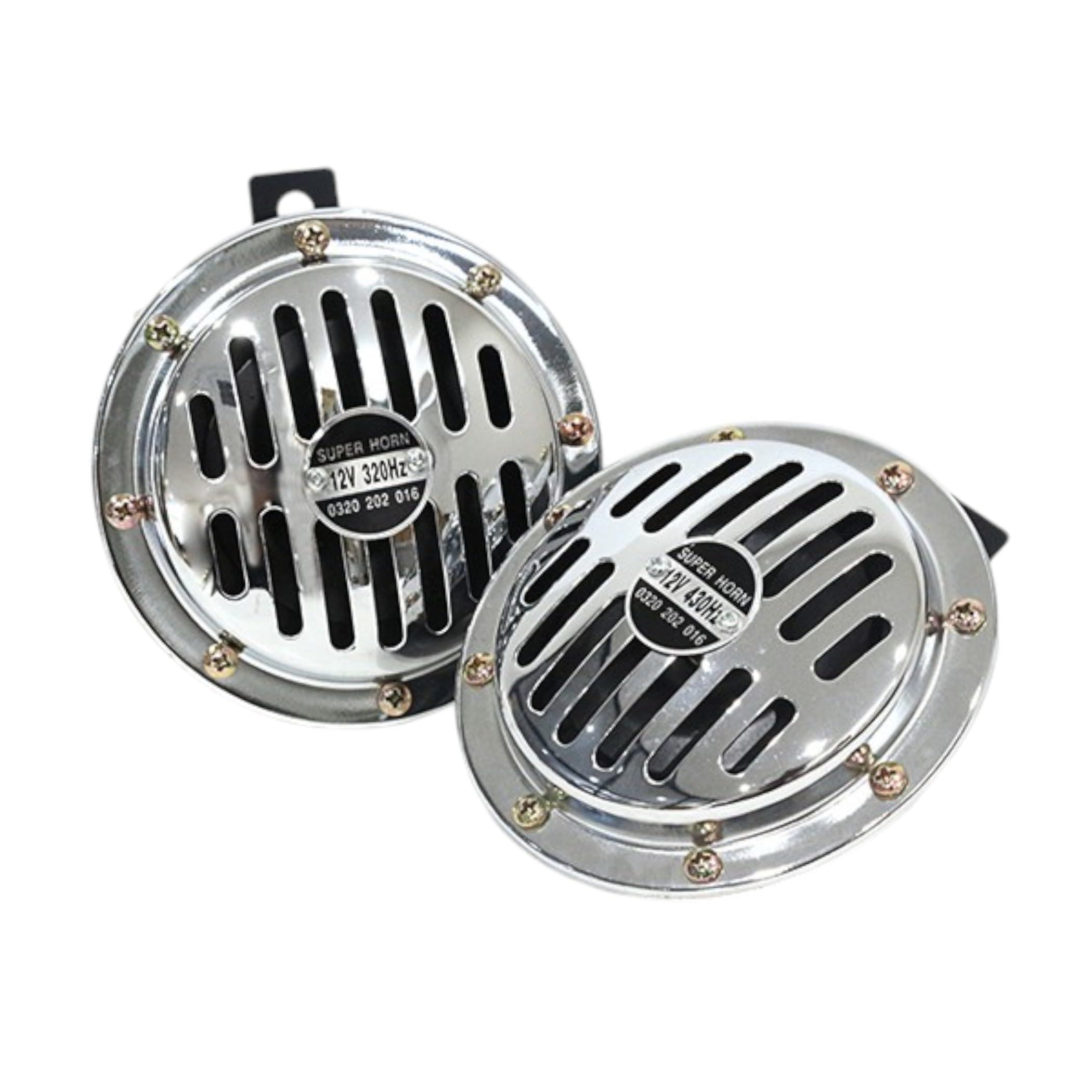 

Quriest 12V 320Гц Набор настраиваемых автомобильных клаксонов Популярный универсальный внутренний клаксон Mercedes-Benz, 430 Гц, 2, (Серебряный, Рог, Украшение, Наряжаться) [Использовал]