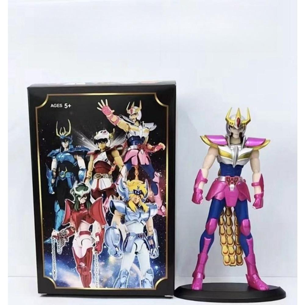 19CM Anime Figure Phoenix Ikki Hyoga Seiya Shiryu Standing Armor Model Children's Toys PVC Box Desktop Collection Decoration