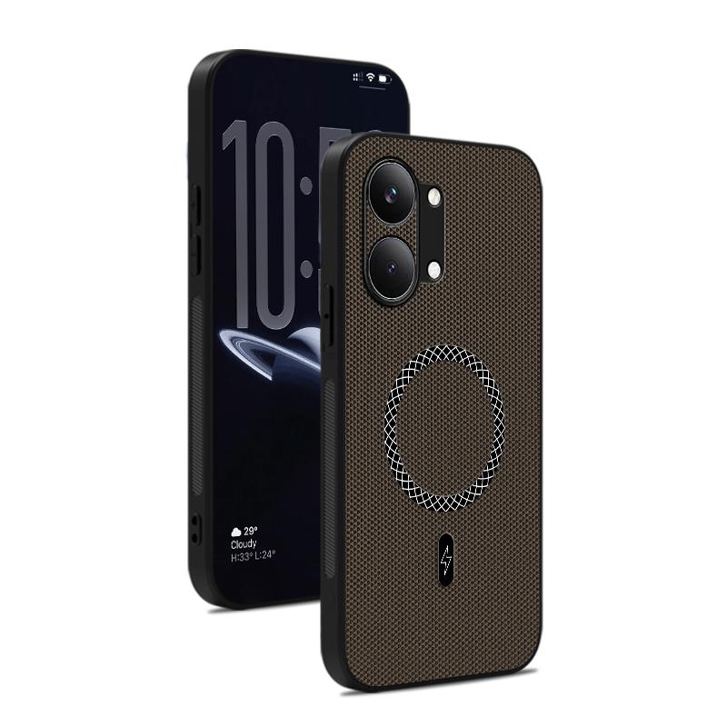 For Poco X8 Pro Magnetic Wireless Charging Phone Case For Poco X8 Pro Max Leather Texture Shockproof Cover For POCO X8 Pro Max