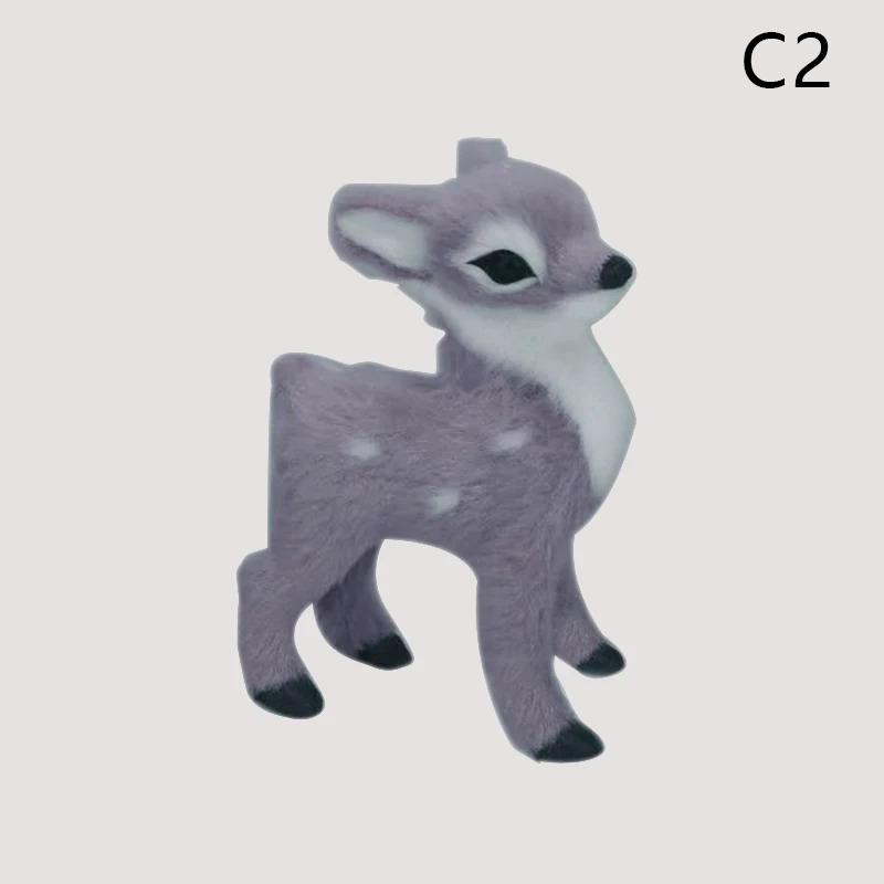 Simulation Sika Deer Animal Model Festival Creative Plastic Ornaments Artificial Plush Toys For Garden Party Decorations
