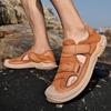 Summer Men Sandals Genuine Leather Mens Casual Shoes Outdoor Men Leather Sandals for Men Beach Shoes Roman Mens Shoes