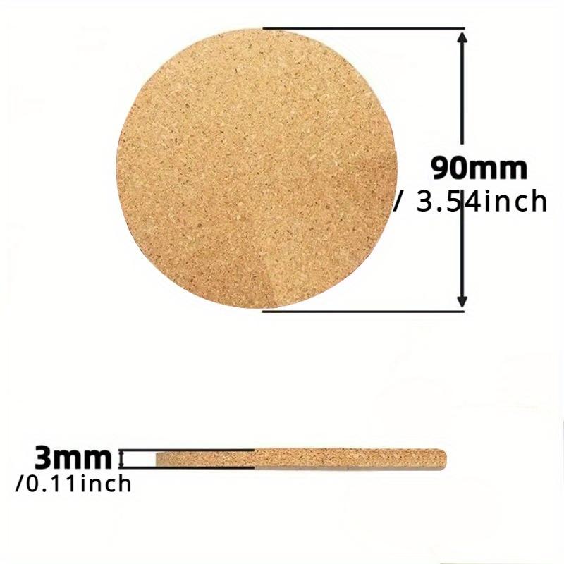 10PCS Natural Round Wooden Cup Mat Pad Durable Non-Slip Cork Coaster Tea Coffee Mug Drinks  for Table Decor DIY Tableware