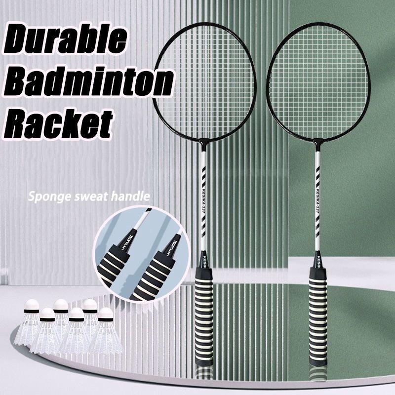 Professional Badminton Set 2Pcs Beginner Exercises Durable Alloy Badminton Racket Teenager Training