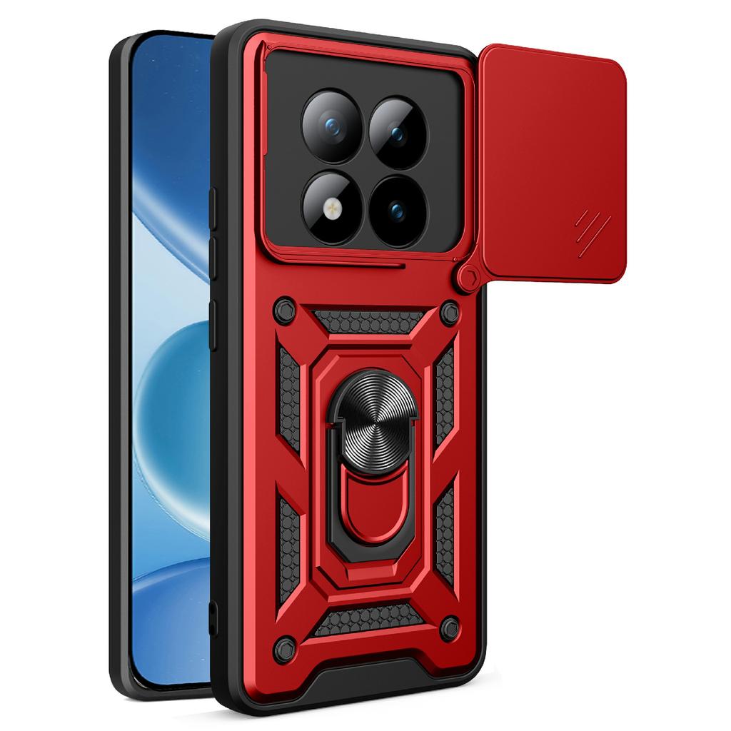 Dla Xiaomi Poco M8 Pro 5G/Redmi Note 15 Pro+ 5G (Światowy) Etui z przesuwną osłoną aparatu PC + TPU z podpórką Pokrowiec na telefon