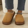 Indoor - Cotton Slippers with Back - Warm House Slippers for Fall and Winter