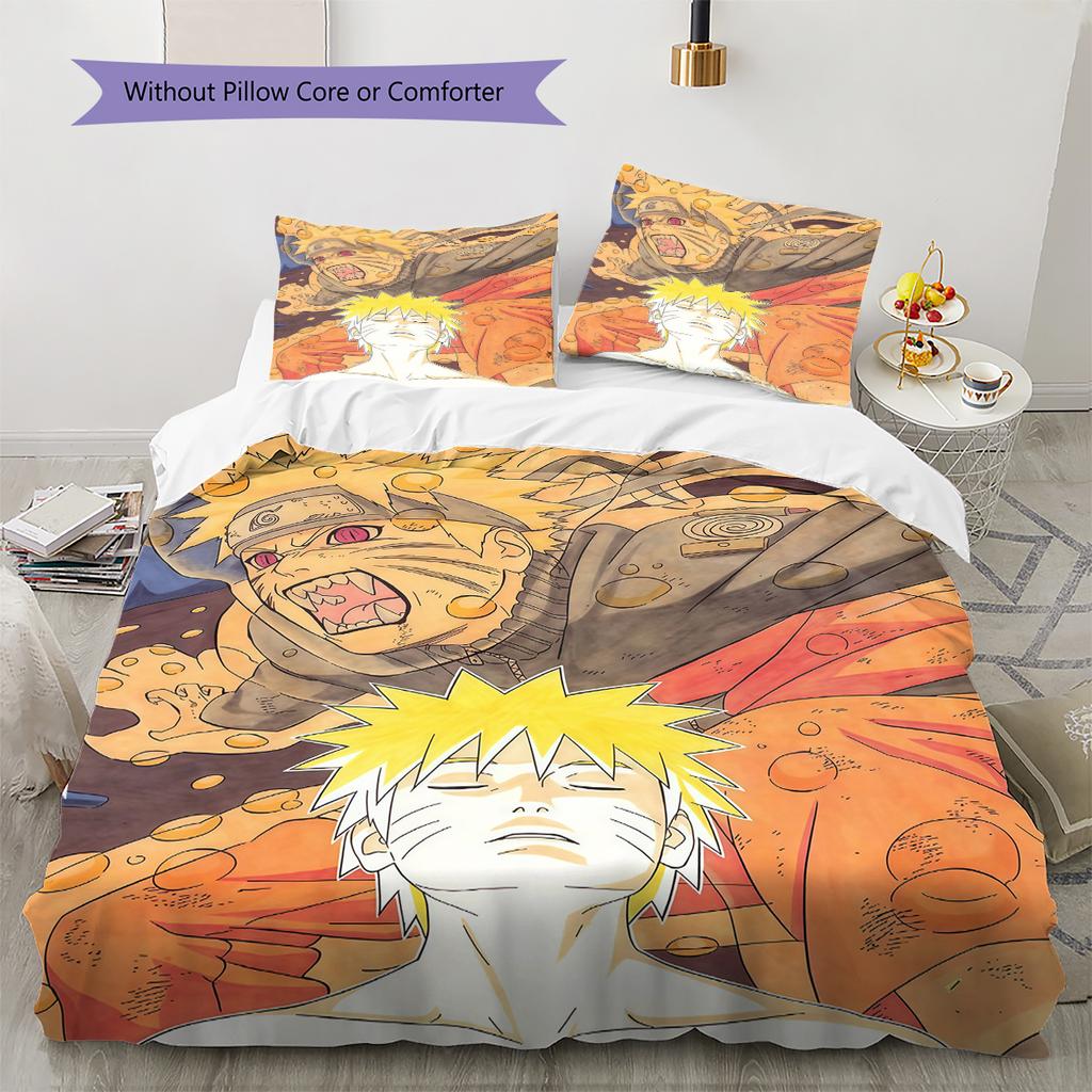 Naruto Cartoon Comfortable Soft Duvet Cover, Children Bedding Gift,Size Various Options-HE70