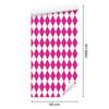 Harlequin Rhombus Wallpaper, purple and white, powder pink background, 50x1000