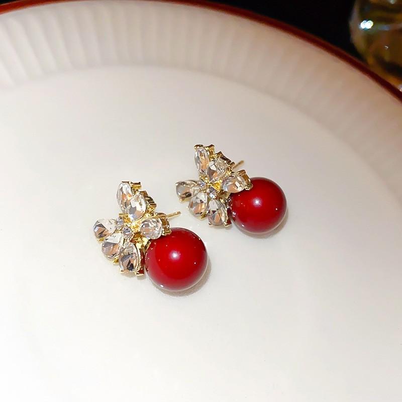 Silver Needle Korean Diamond Bow Earrings Versatile Fashion Temperament Earrings Niche Design Earrings Light Luxury Premium Sense