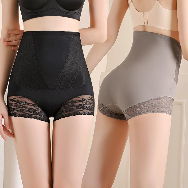 Spring/Summer Lace Trim High-Waist Shaping Panties - Tummy Control & Hip Lift