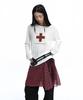 Rough Neck Asymmetrical Tie Skirt Red