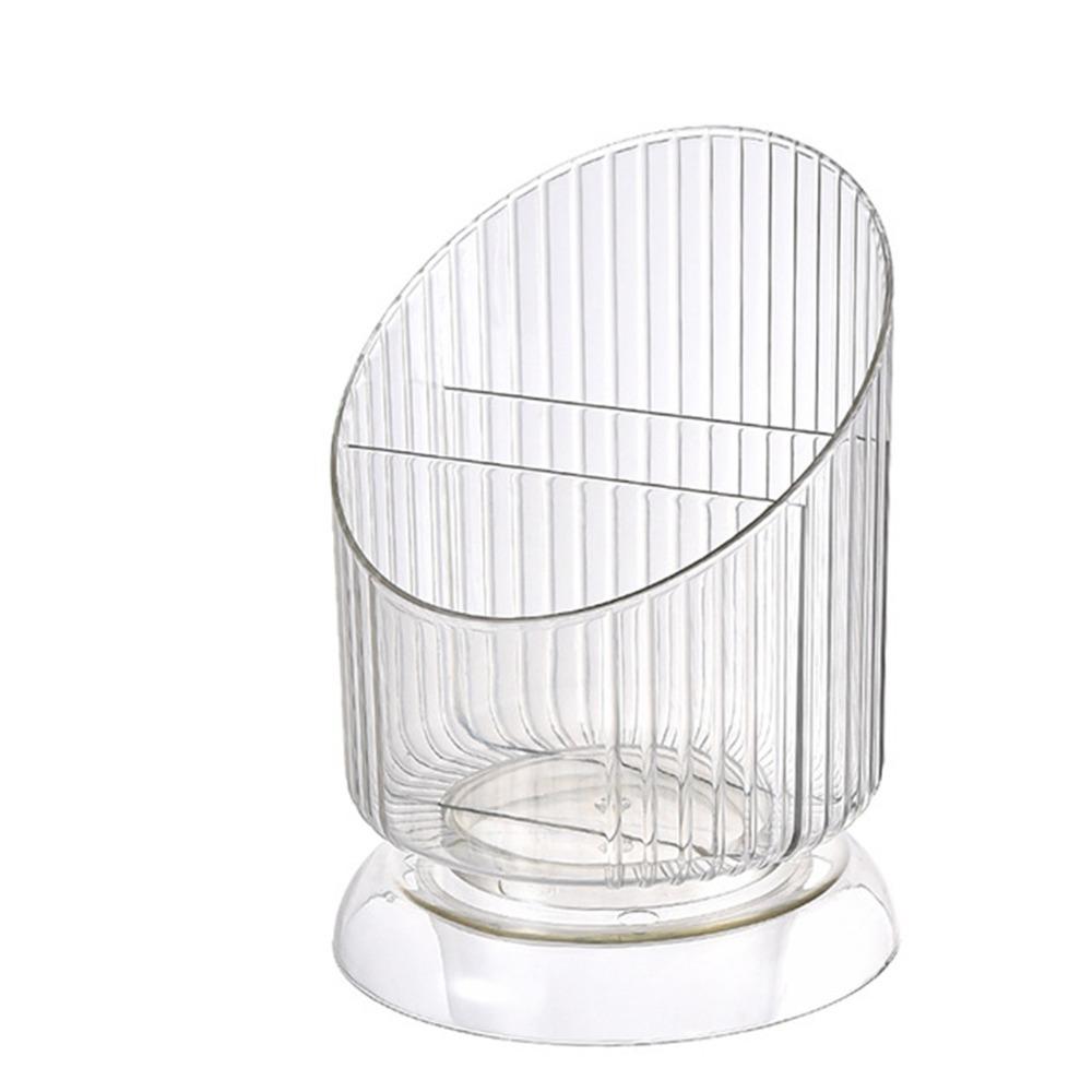 Plastic Makeup Brush Organizer Transparent Pen Storage Holder Makeup Brush Storage Office белый