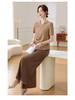 Chinese Style Summer Set: Short-Sleeved Blouse & Wide-Leg Pants for Middle-Aged Women
