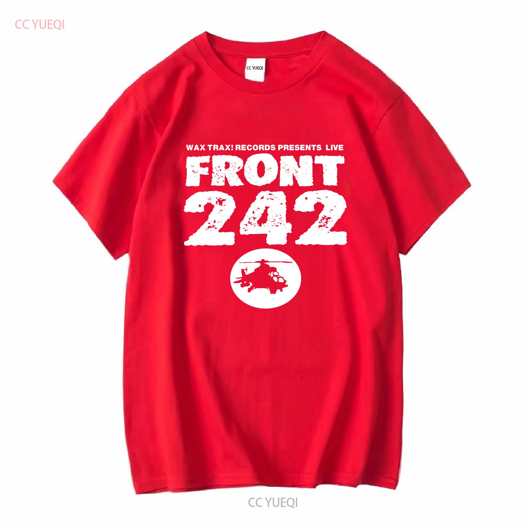 

Vtg Front 242 Band World Tour Country Music Black T Shirt vintage Washed fashion graphic homme Stylish Top For Everyday Wear S