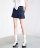 AVANDRESS Pleats Denim Skirt Black