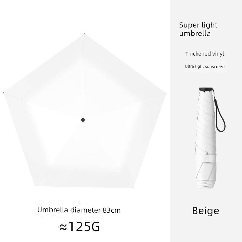 A Thin Umbrella As Thin As a Bottle Cap! Pencil Umbrella for Outdoor Sun Protection, Dual-Use for Sun and Rain, Enlarged and Widened, Portable