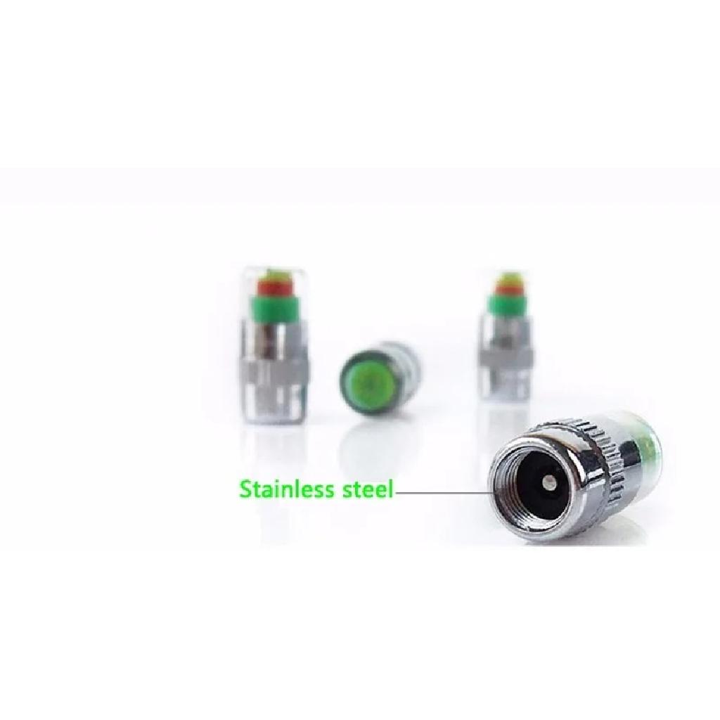 4pcs/lot 2.0/2.2/2.4 Bar 30/32 PSI Tire Pressure Monitor Pressure Gauge Cap Sensor Indicator Alert Monitoring Tools Kit