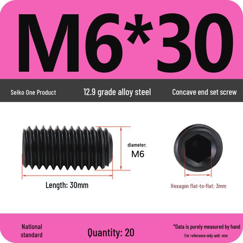 12.9 Grade Hex Socket Set Screw Grub Screw (M3-M12)